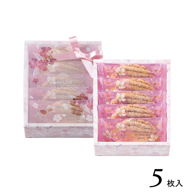 鹿鸣馆 樱花叶子巧克力派 5枚入 1 盒