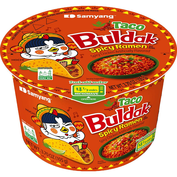 Samyang Buldak Spicy Chicken Ramen Taco Flavor 1 each