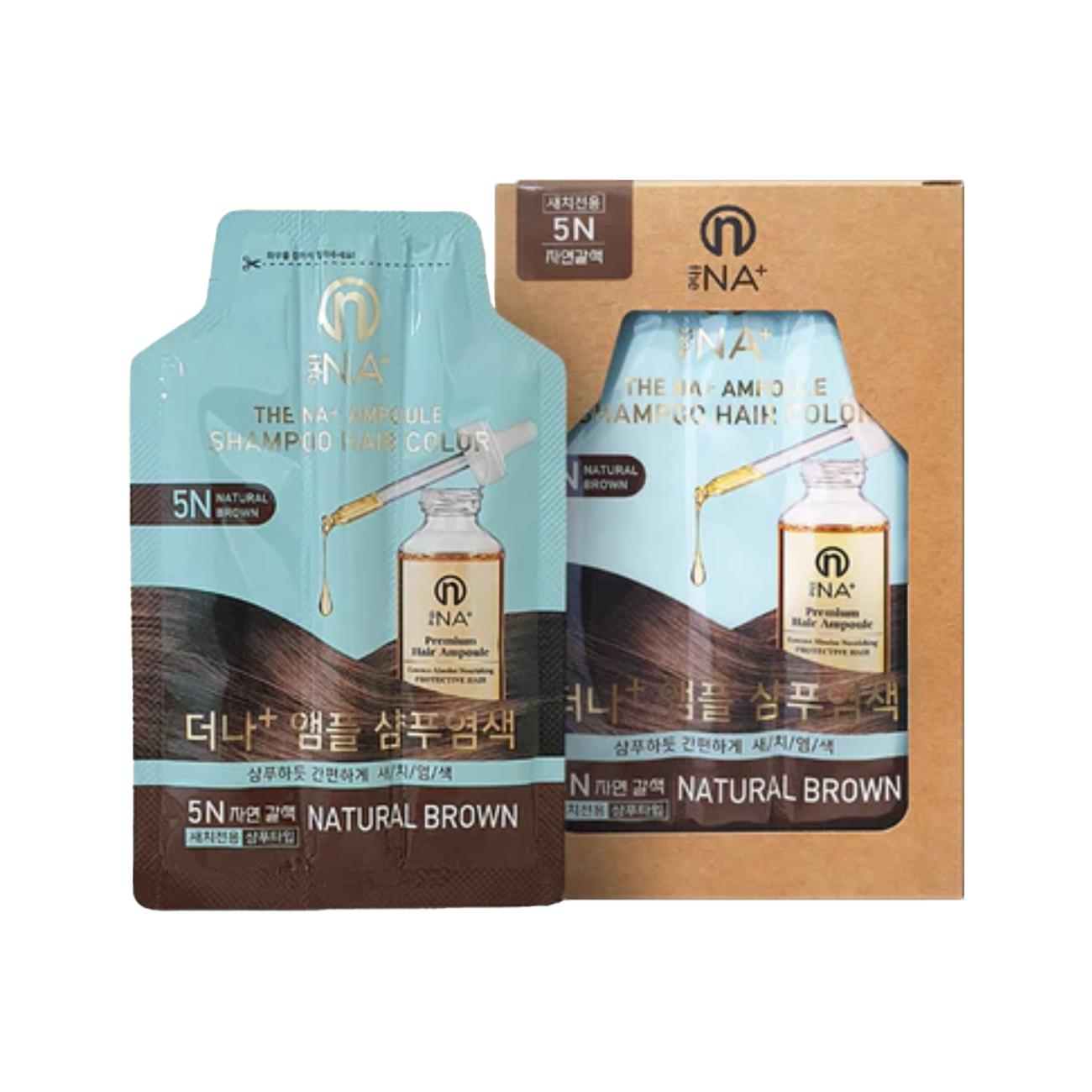 Get The NA+ Ampoule Shampoo Hair Color 5N Natural Brown 4pcs Delivered Weee! Asian Market