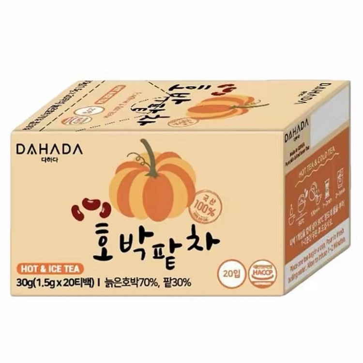Korean Dahada Pumpkin Red Bean 20bag 1 box