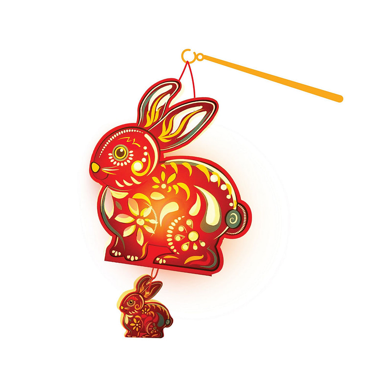 Ikachi Tiny Rabbit Lantern 1 each
