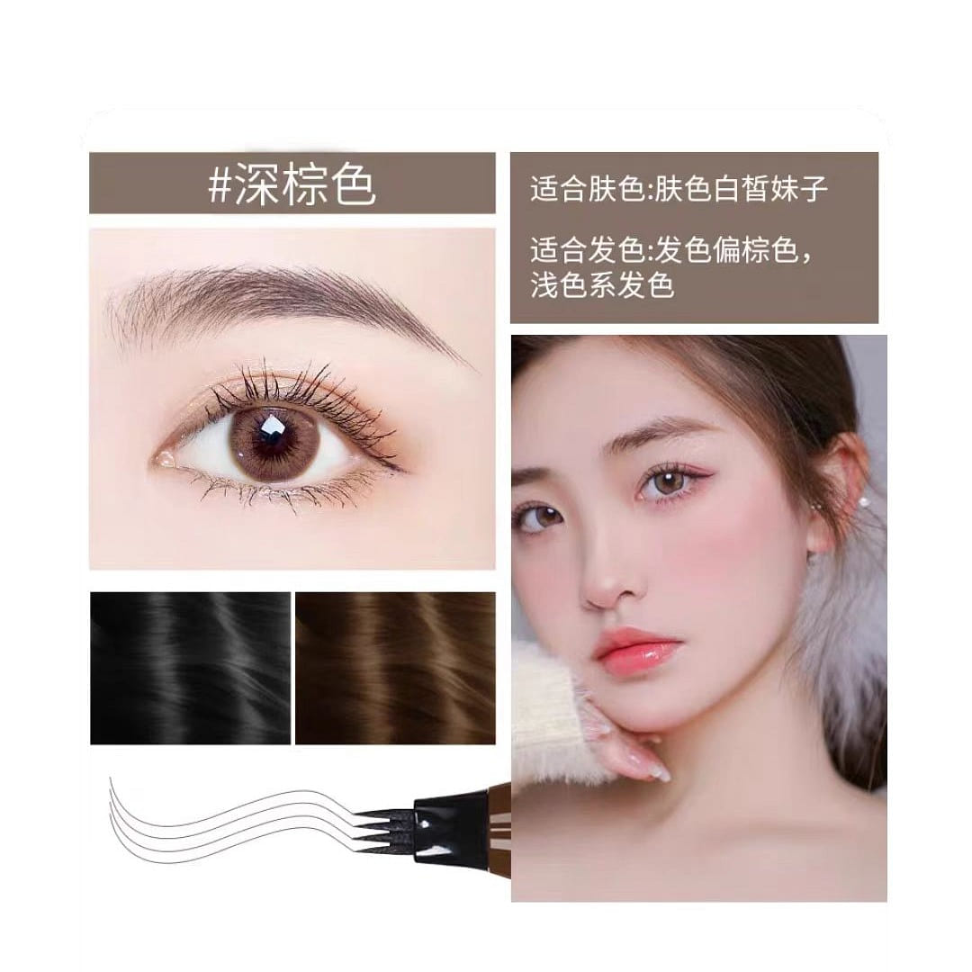 Watsons quad eyebrow pencil dark brown 1 1 count