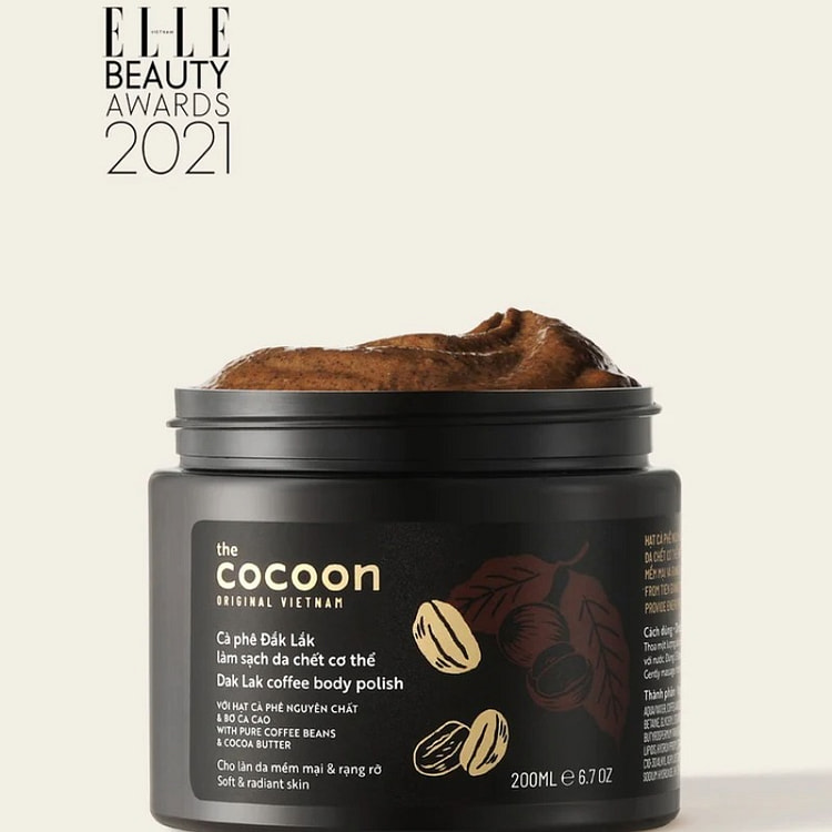 Cocoon 咖啡身体磨砂膏，柔滑焕活