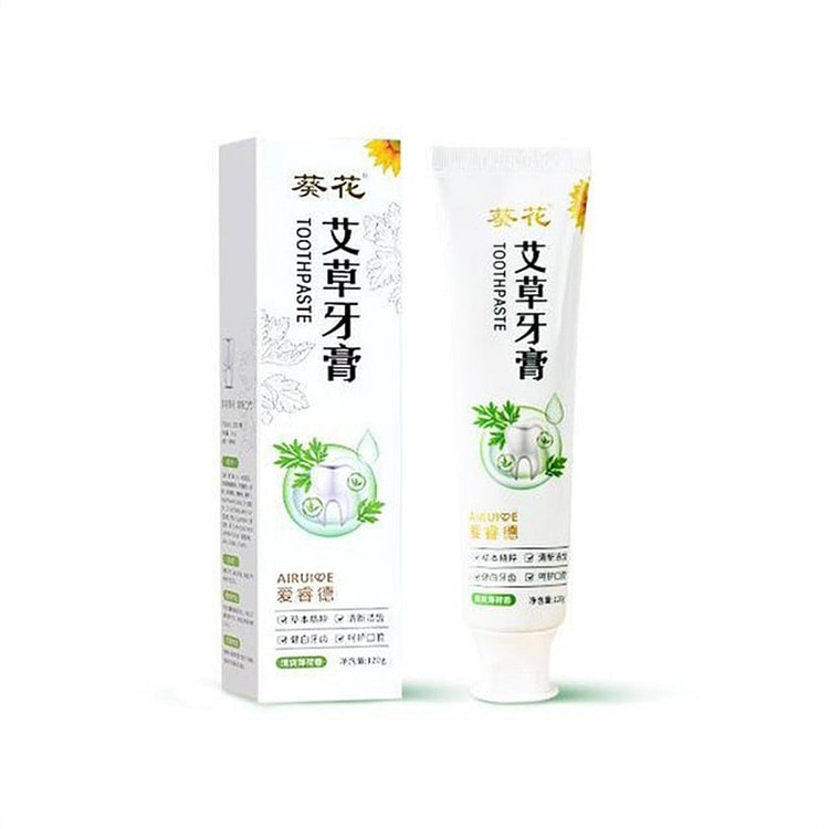 葵花 艾草牙膏草本清火去热清新口气亮白去渍牙龈肿痛 120 克