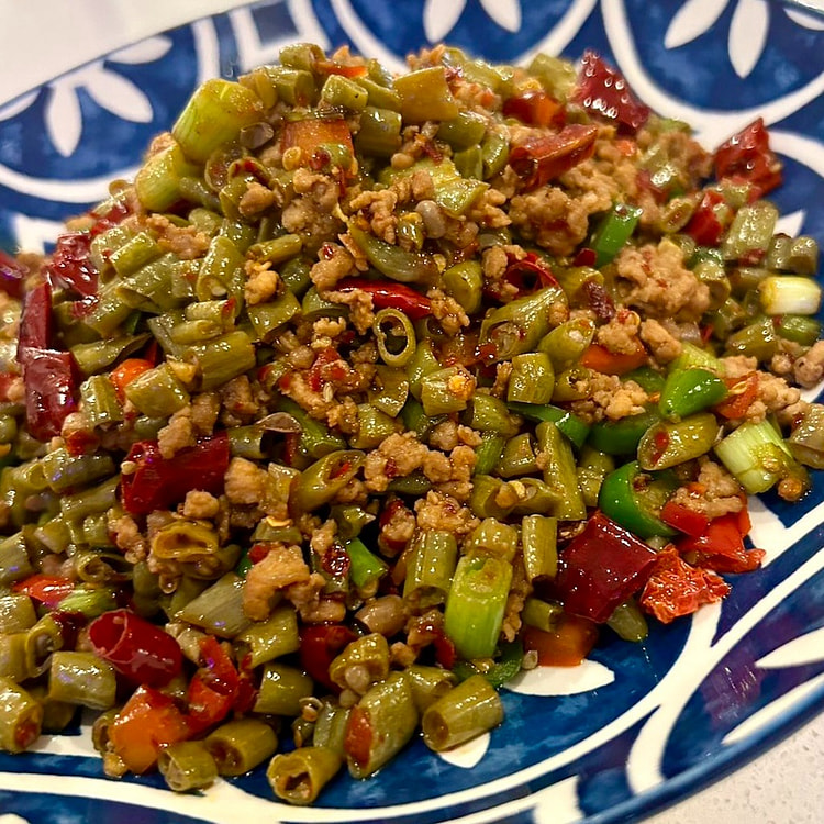 酸豆角肉末