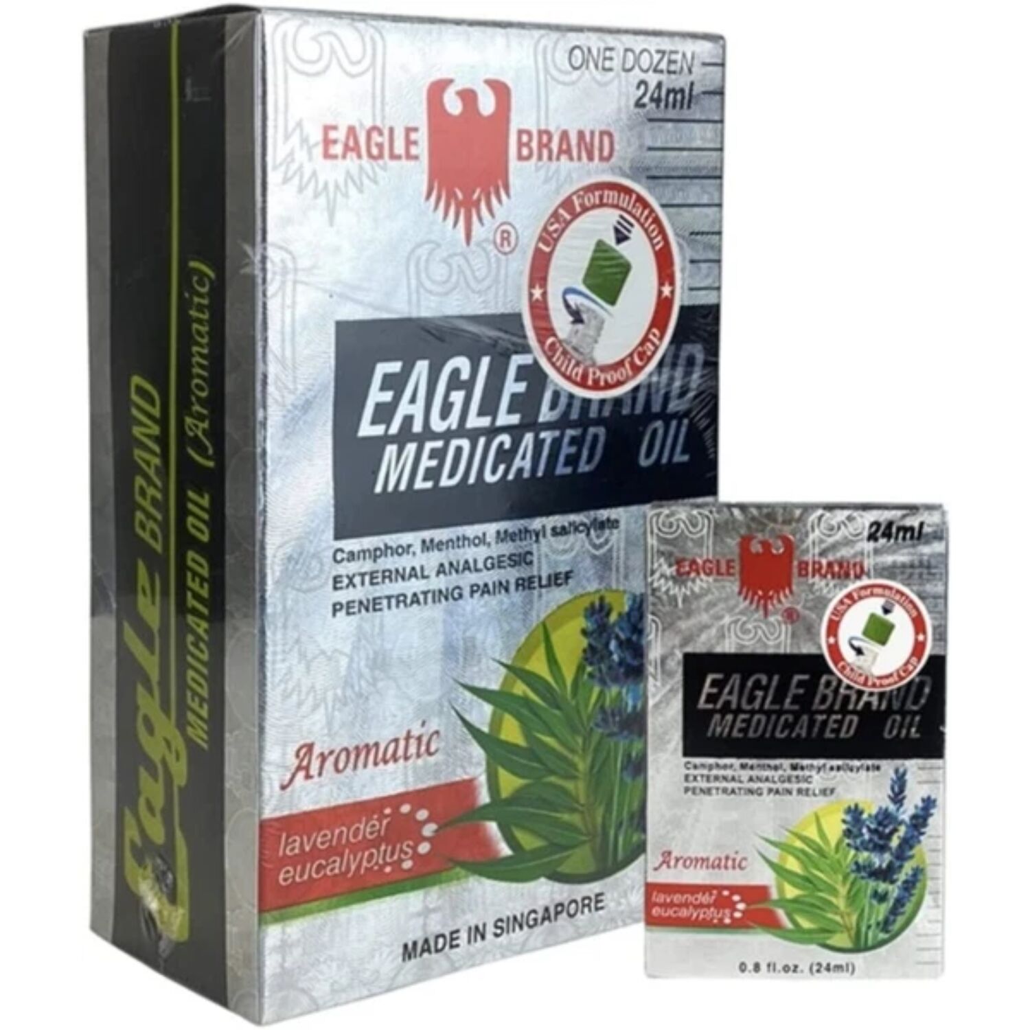 WHITE EAGLE BRAND MEDICATED OIL 1 BOX 12 COUNT 9.73 オンス