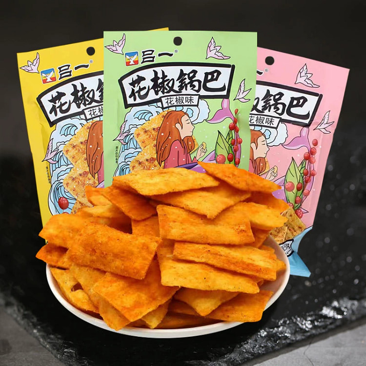 吕一花椒锅巴手工零食小吃休闲食品36g*3