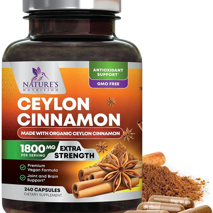 Organic Ceylon Cinnamon 1800mg Certified Suppleme 1 can