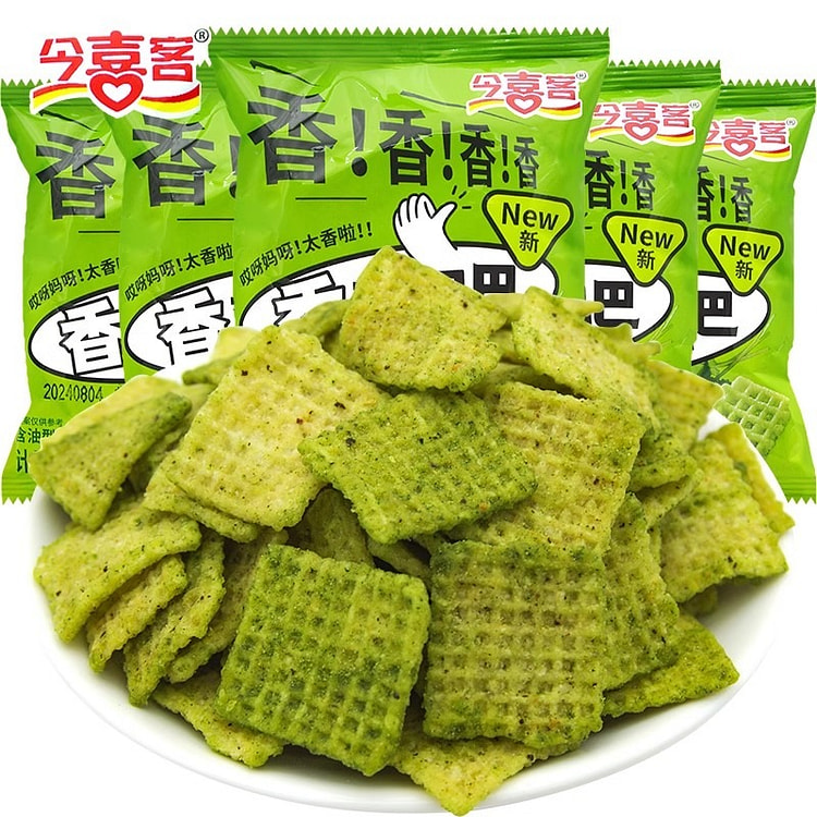 今喜客 香菜锅巴250g独立小包装香酥脆膨化食品
