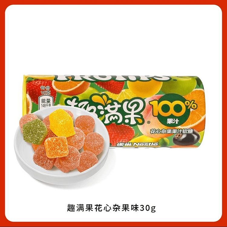 Qu Man Guo Gummies Assorted Fruit Flavor 30g 30 g