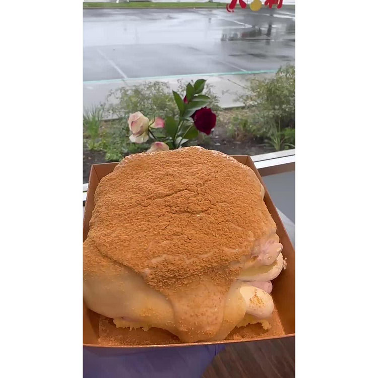 Bolo de taro e inhame roxo