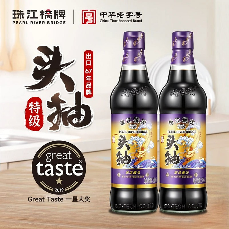 Pearl River Bridge Premium Soy Sauce 300ml*2 600 ml