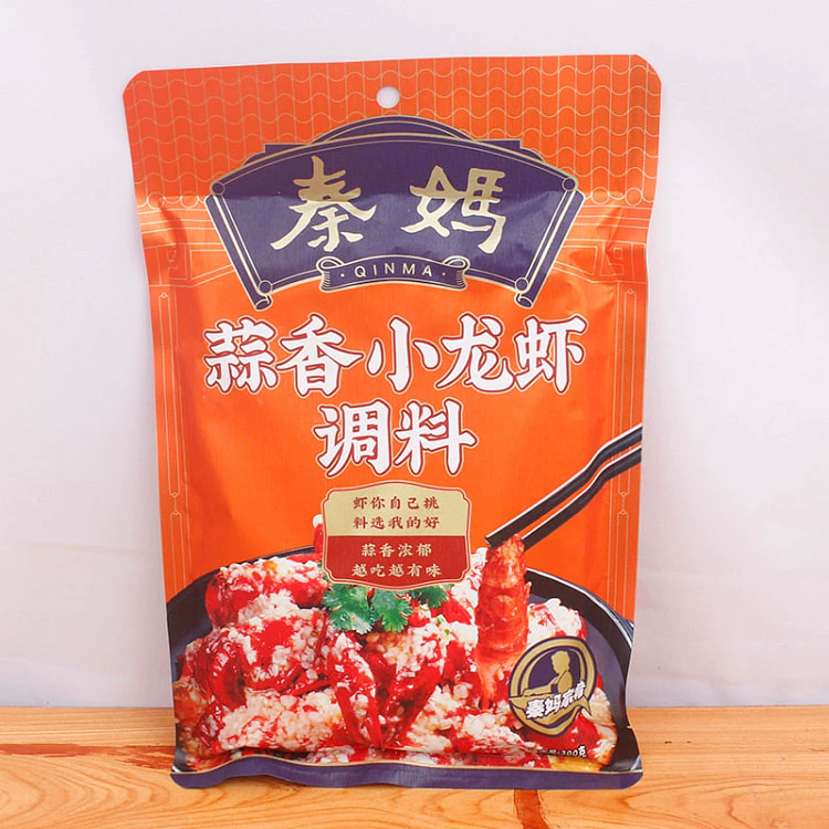 秦妈妈小龙虾调料蒜味300g*1袋 300 克