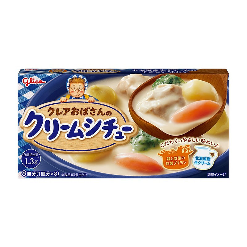 Glico Thick Soup Stew 8pcs [Cream Stew Flavor] 1 each