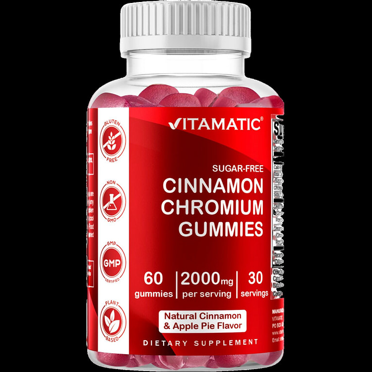 Sugar Free Cinnamon with Chormium 60 Gummies