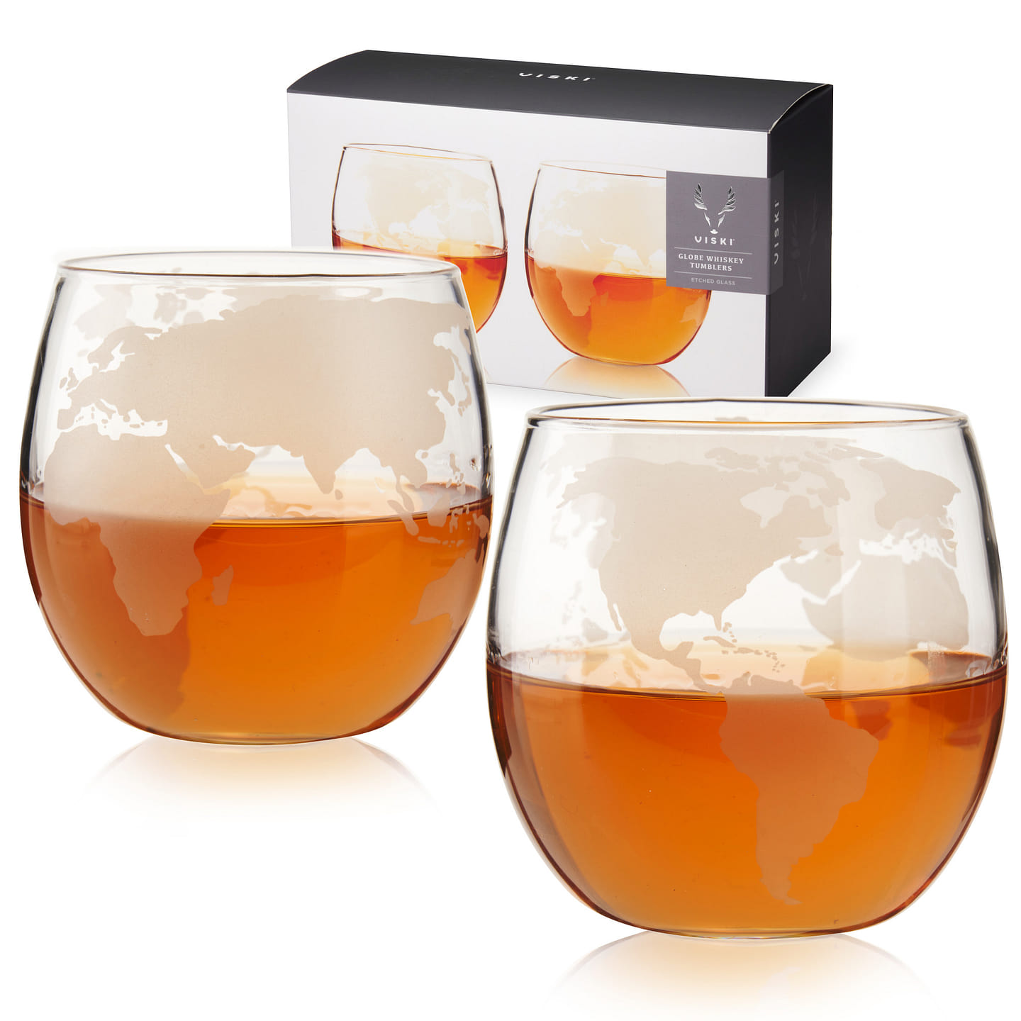 Globe Whiskey Tumblers by Viski® 12 fl.oz