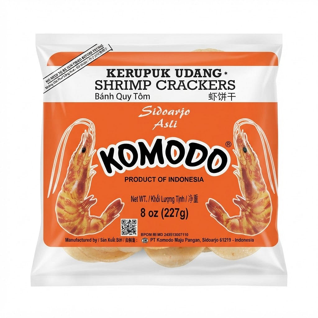 [Komodo] Shrimp Crackers/Banh Quy Tom Size 2-3 227 g
