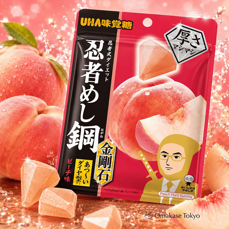 UHA Ninja Meishi Steel Kongoite Peach Gummy Candy 1.21 lb