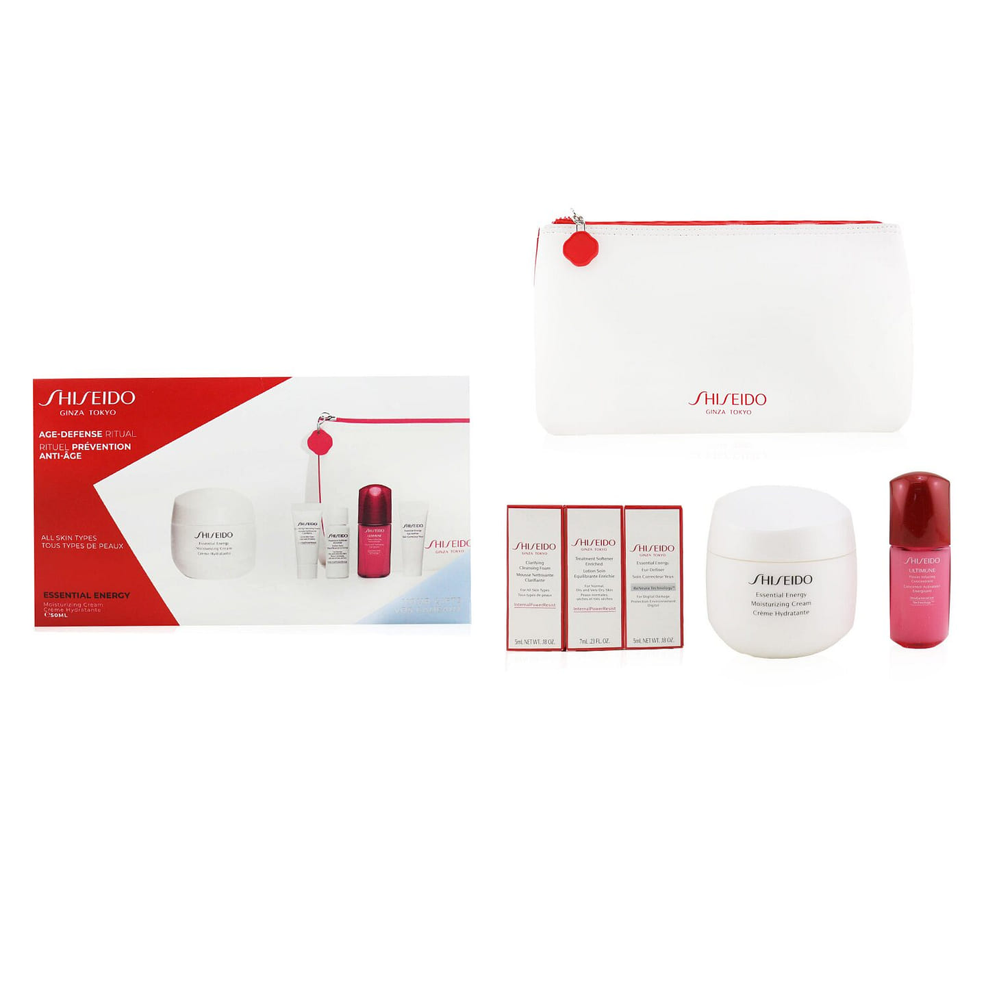 Shiseido Age Defense Ritual Essential Energy Set (For All Skin Types) 5pcs+1pouch 5 each