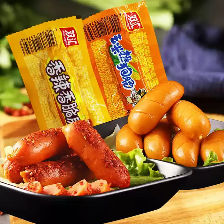 双汇玉米肠香脆肠即食小吃网红脆皮烤肠办公室解馋零食32g*20支香辣味10+玉米热肠10