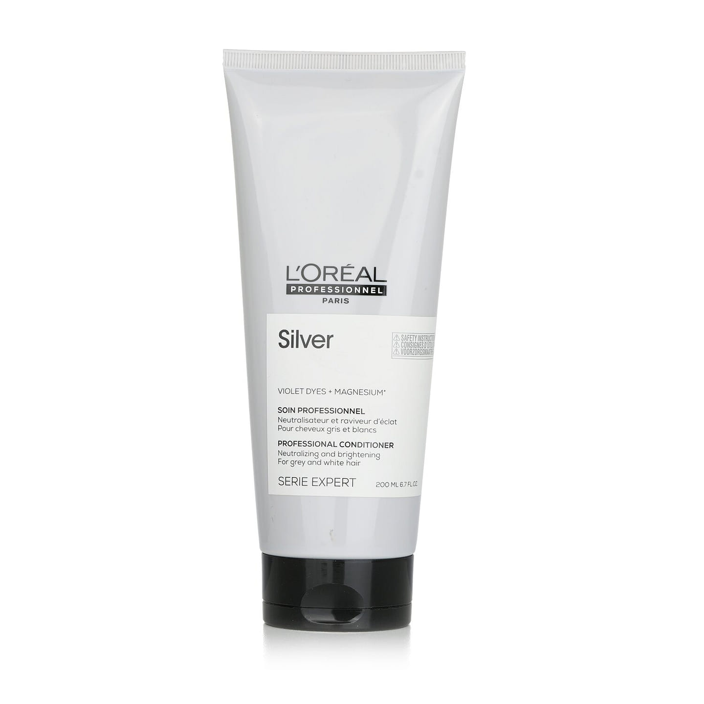 L’Oreal Professional Hair Care Expert – Silver Purple Dye + Magnesium Neutralizing and Brightening Conditioner (for gray hair) 200 ml