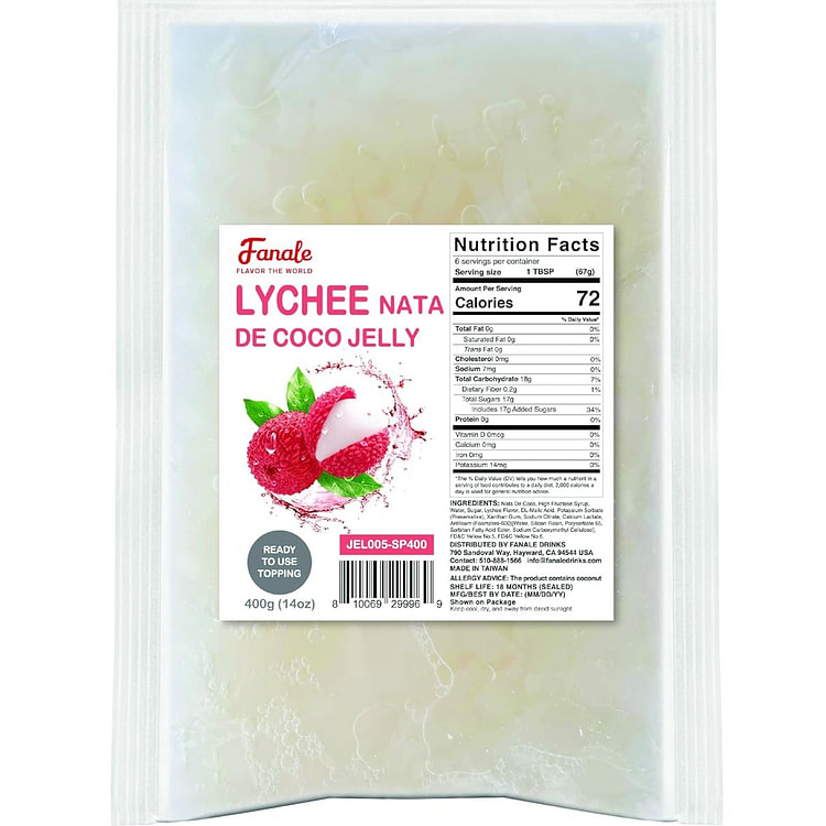 Coconut Jelly Topping nata de coco Lychee Flavor