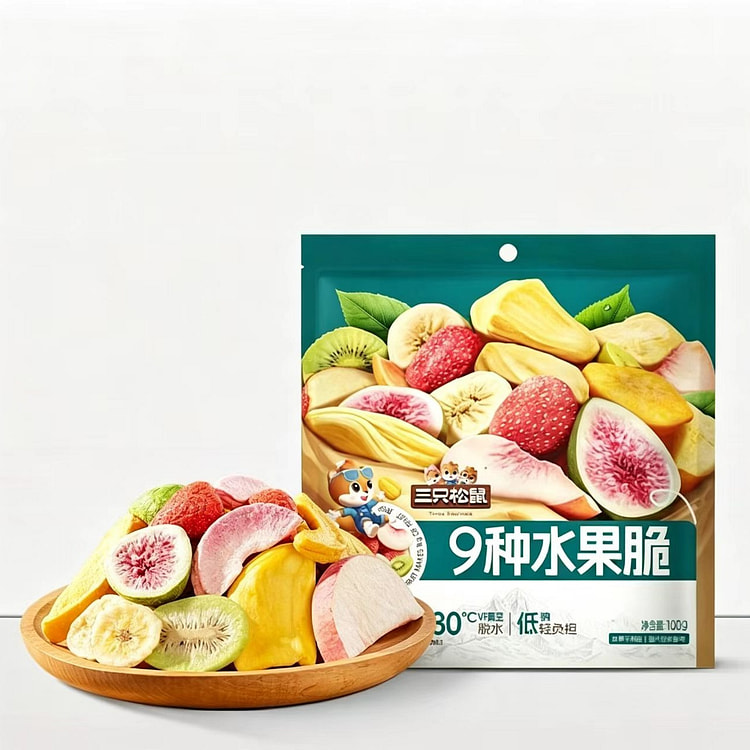 三只松鼠`9种水果脆100g 1 包
