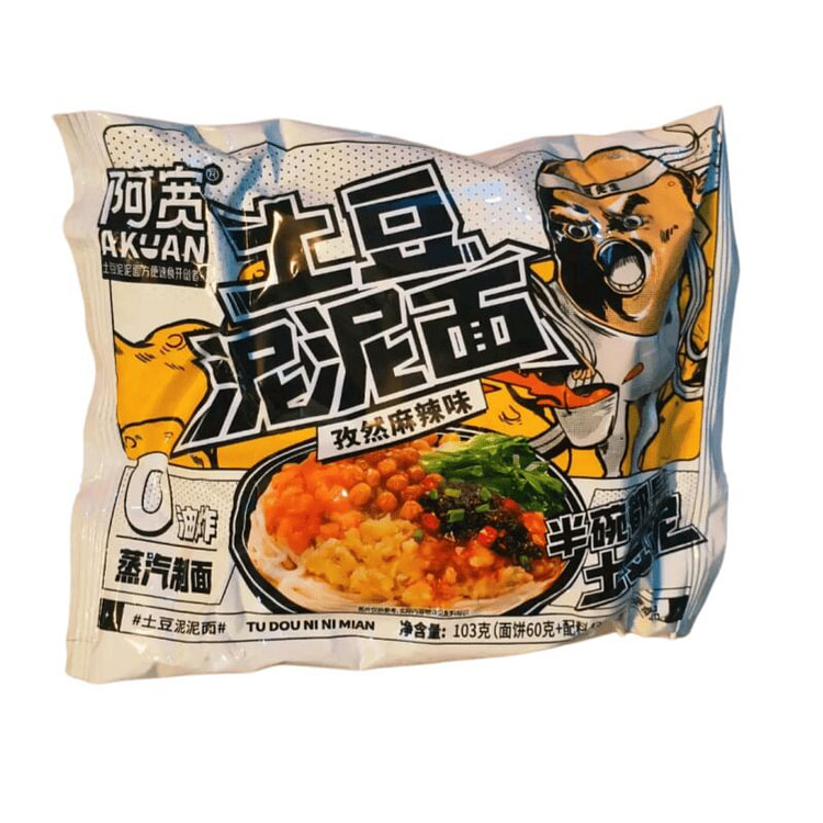 A Kuan instant noodles with mashed potato, cumin a 103 g