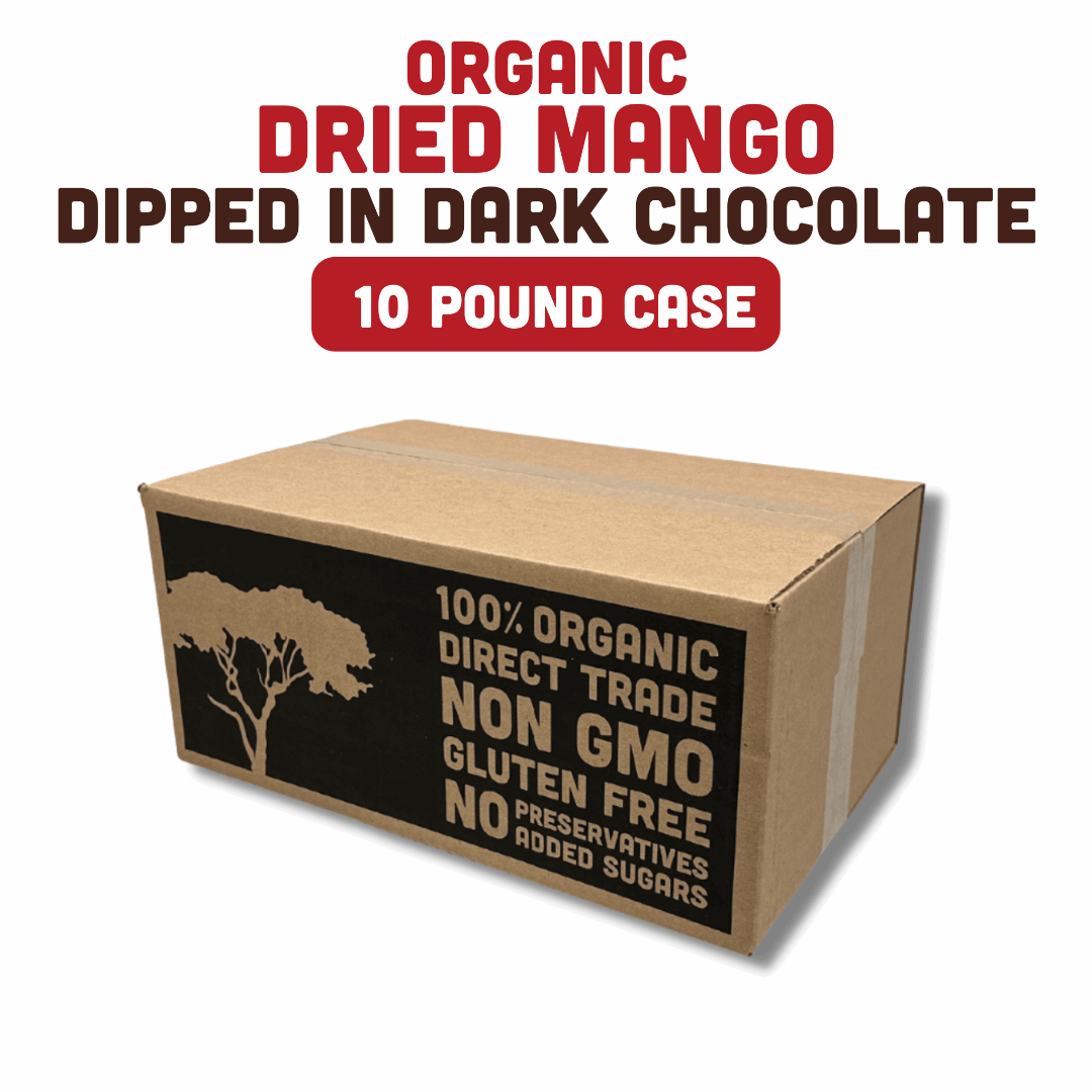 Get Organic Dried Mango Dipped in Dark Chocolate 10 lb / 1 Case