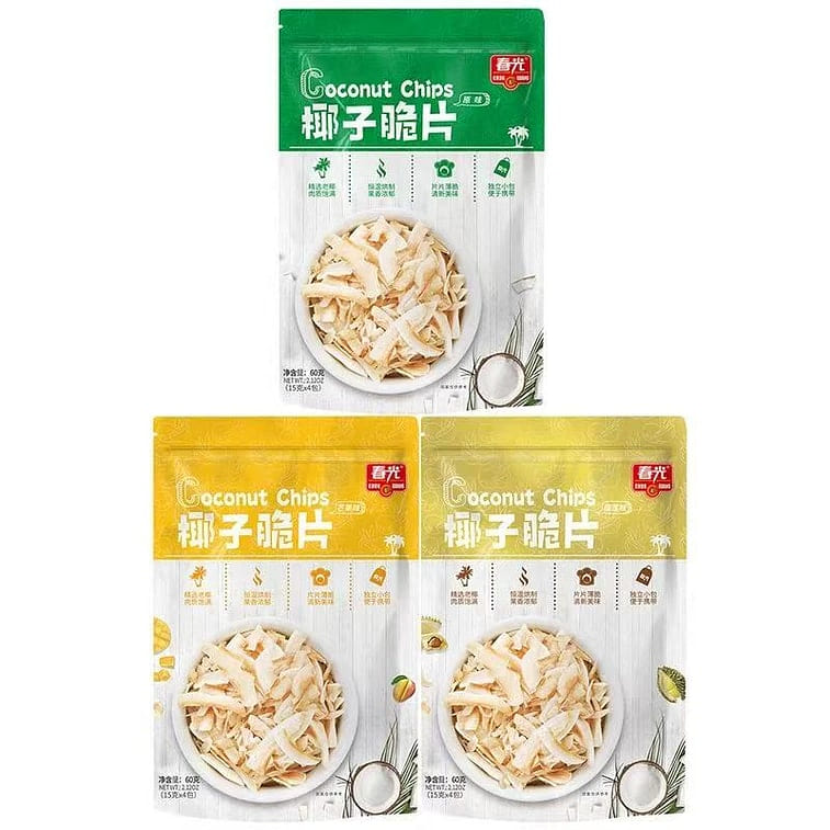 Spring Light Hainan Specialty Coconut Chips, 60g 180 g