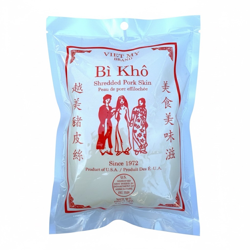 VIET MY Brand Dried Shredded Pork Skin - Bi Kho 113 g