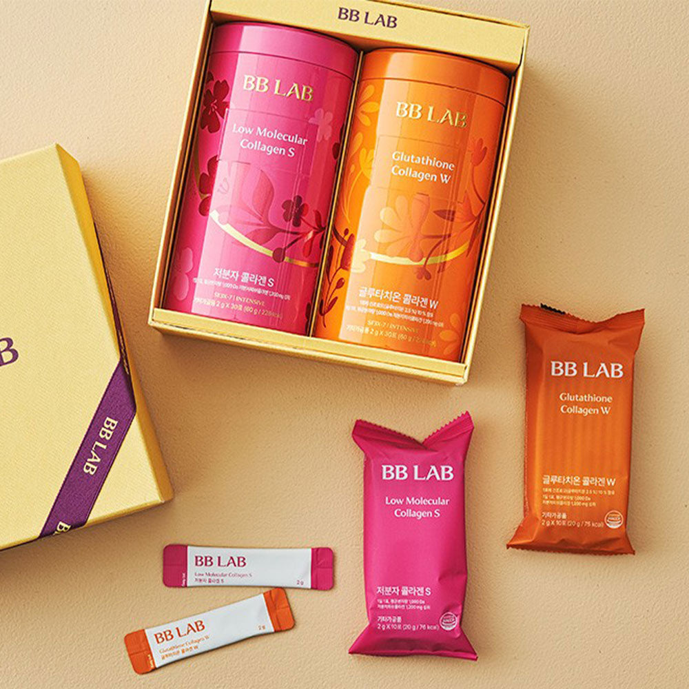 Nutrione Low Molecular S & Glutacion W Collagen Gift Set 60p + Shopping bag  - Weee!