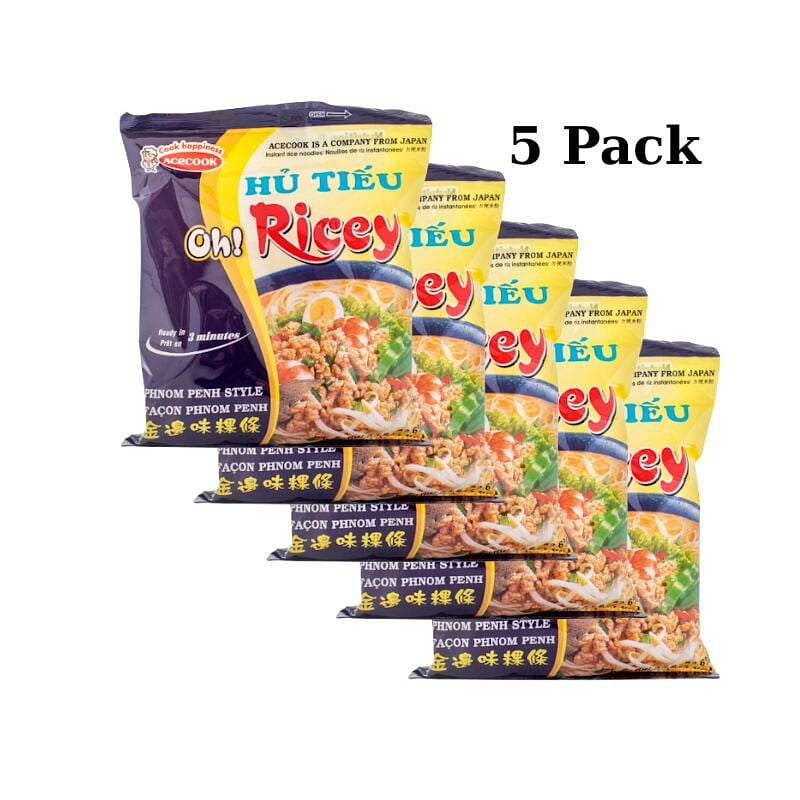 Oh Ricey Phnompenh Rice Noodles Vietnam Instant Noodles pack of 5 1 each