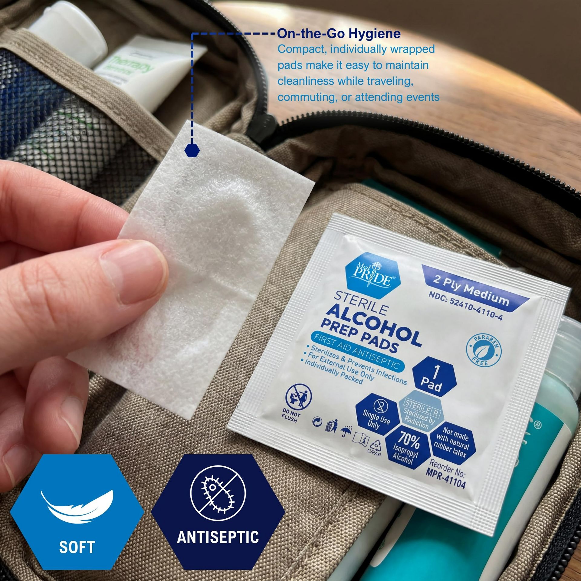 100 Count Sterile Alcohol Prep Pads, Antiseptic 1 each - Weee!