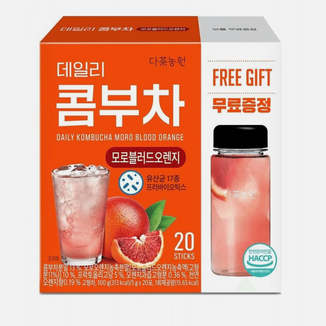 Daily Kombucha Tea Powder Blood Orange 20 Sticks 1 box
