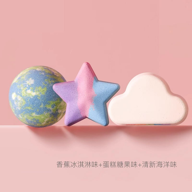 Bath ball colorful stars *3 3 count