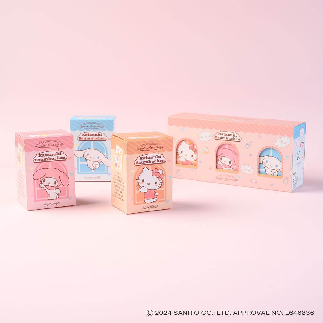 Katanukiya Sanrio Limited Baumkuchen Gift Set 3pcs 1 케이스