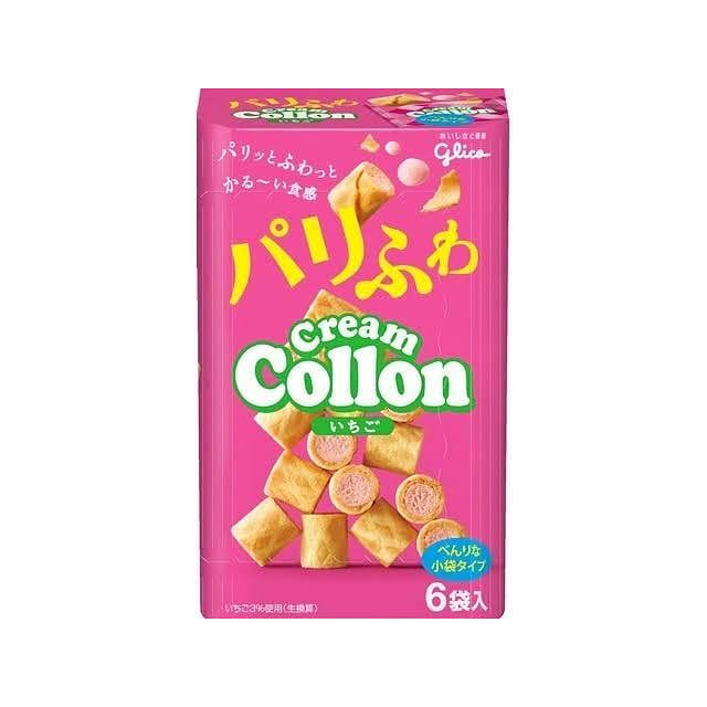 Glico Cream Roll Strawberry Flavor 6pcs 1 each