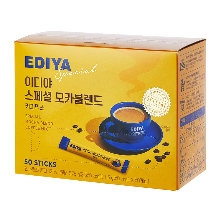 EDIYA Special Mocha Blend coffee Mix 11.5g x 50p 1 each