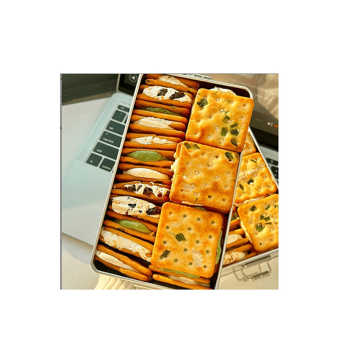 恰咩 香葱+抹茶+蔓越梅混合饼干 240g*1盒 240 克