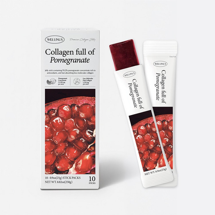 WELLINUS Collagen Jelly Pomegranate 10Sticks(1Box) 250 g