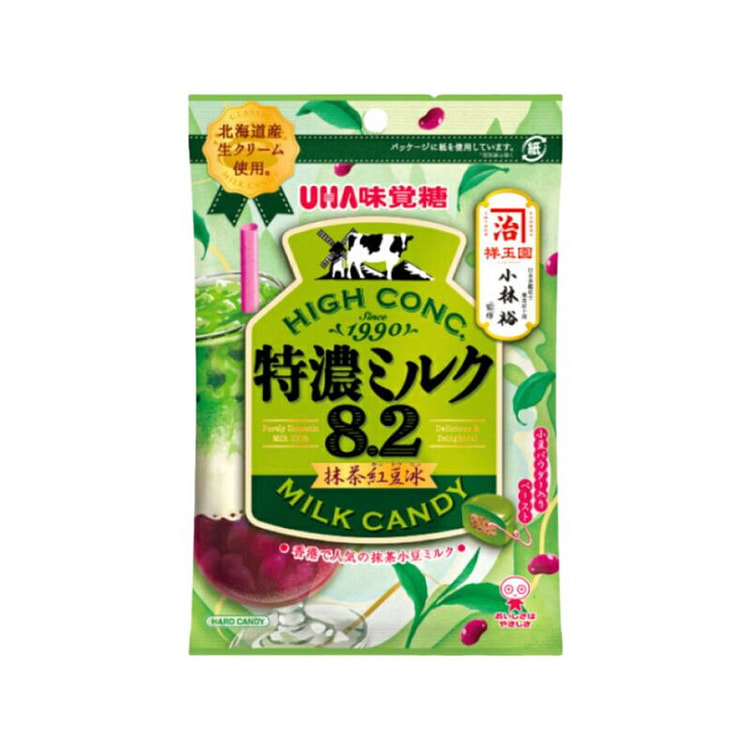 悠哈 特浓牛奶 抹茶红豆冰味奶糖 70g