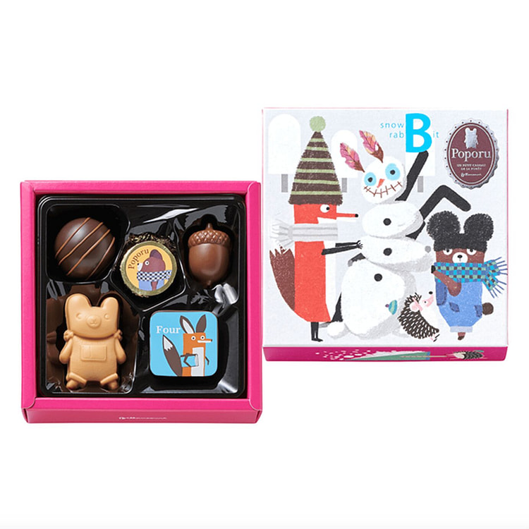 Poporu情人节巧克力 5枚 1 盒