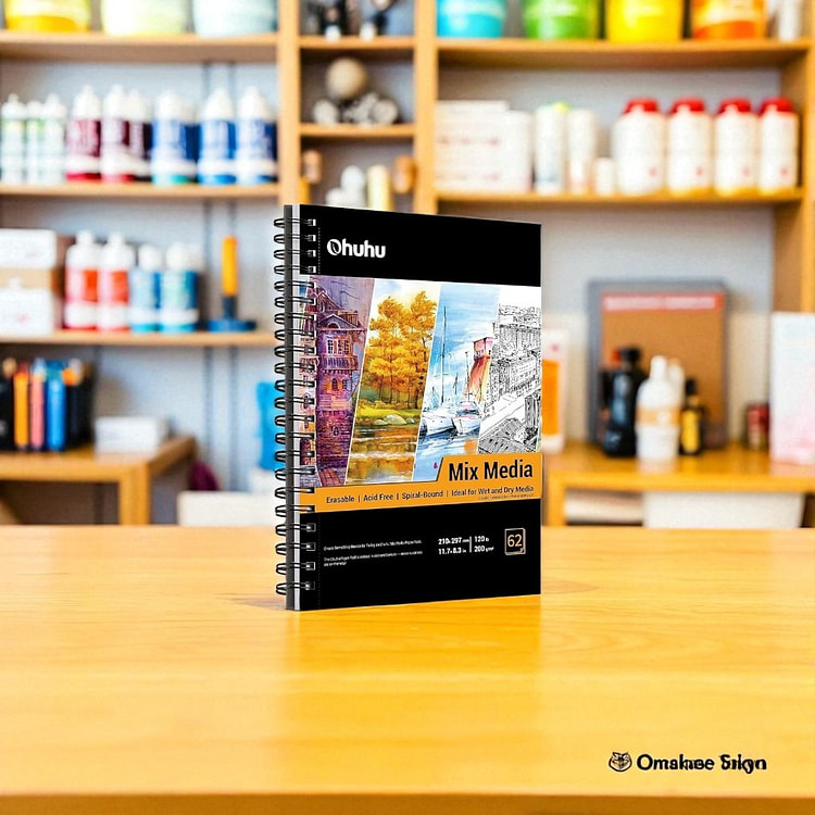 Ohuhu水彩素描本124页210mmx297mm 200 克