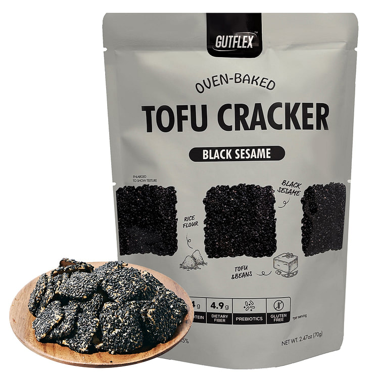 GUTFLEX Tofu Cracker Collection 2.49oz Black Sesame