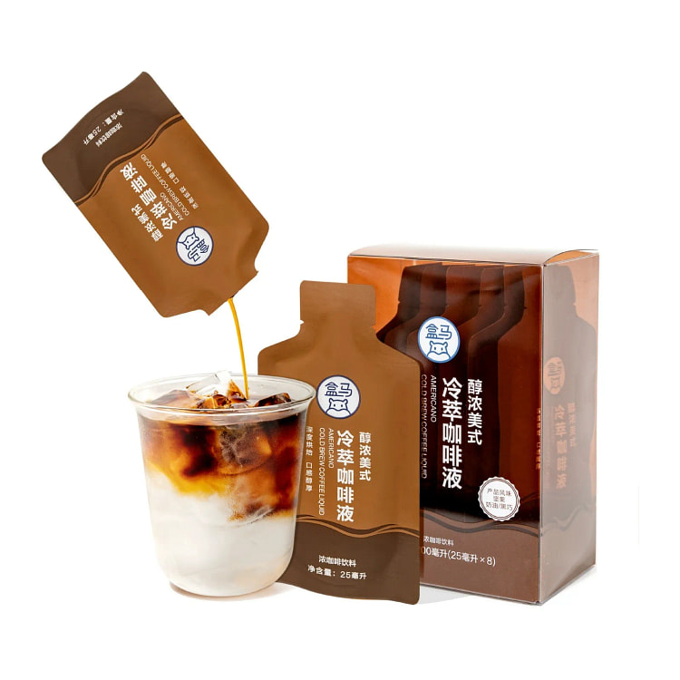 盒马 醇浓美式冷萃咖啡液（25mI*8） 200 克