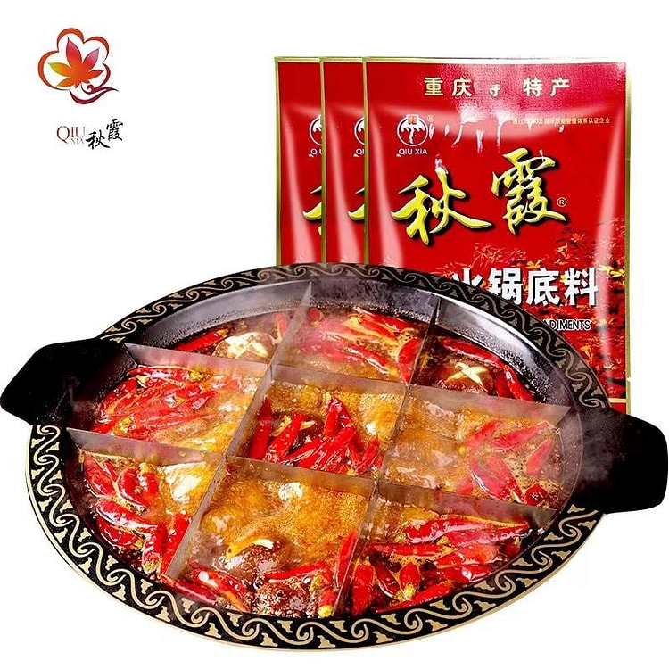 【1袋尝鲜-重庆老火锅】重庆 秋霞 麻辣火锅底料