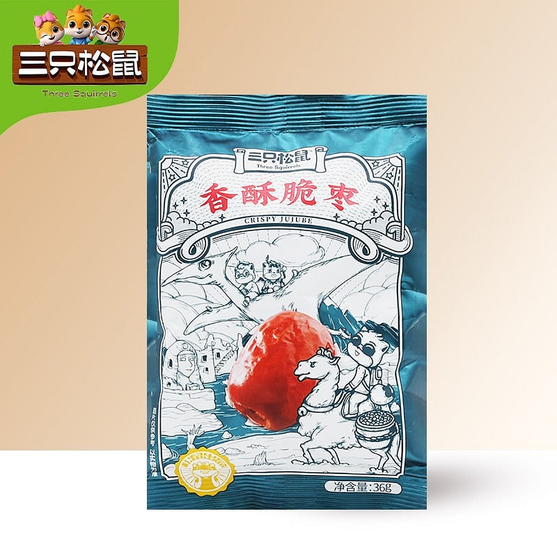 【中国直邮】三只松鼠香酥脆枣36g 3 个