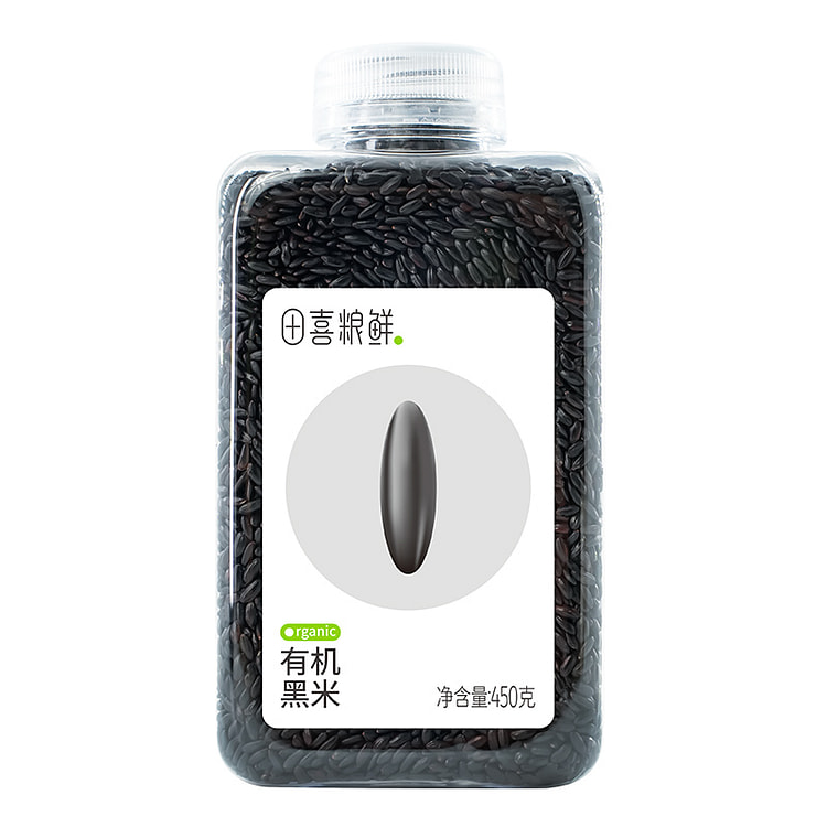 田喜粮鲜有机黑米膳食纤维富矿物质镁450g*1瓶