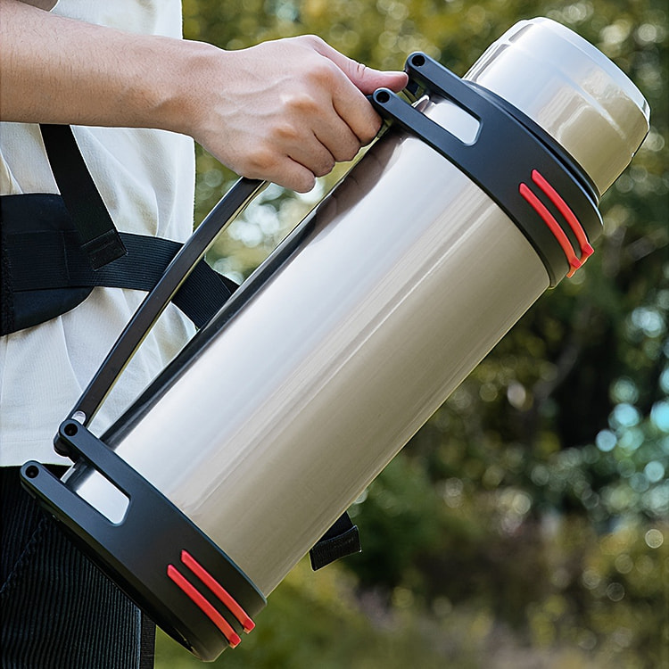 67盎司大容量保温水瓶，真空隔热 银色 1 个